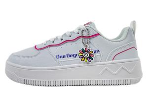 Кеды, скейтборд обувь женская низкая белый/розовый 361°