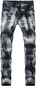 Мужские джинсы Stretch Denim Tie Dye Slim Straight SIDUFHAOPKLL