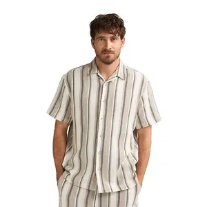 Рубашка с коротким рукавом Petrol Industries M-1060-SIS429, бежевый