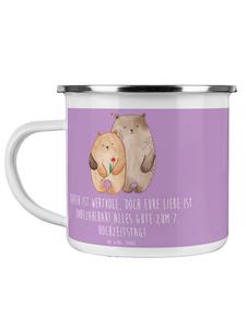 Кофейная кружка на 7-ю годовщину свадьбы (медная свадьба) с ... в лавандовом сне Mr. & Mrs. Panda