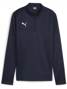 Футболка TeamGoal Training 1/4 Zip Top Wmn синего цвета Puma