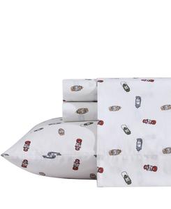 Комплект постельного белья из 100% хлопкового перкаля с принтом, 4 предмета, размер полуторный Eddie Bauer, Explore Lantern