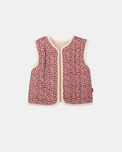 Двусторонний детский жилет с гранатовыми цветами Tutto Piccolo
