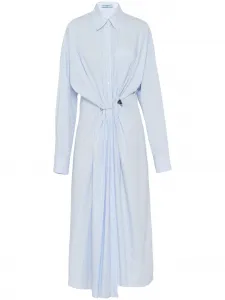 Полосатое платье-рубашка Prada, синий