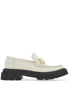 Лоферы с пряжкой Gancini Ferragamo, белый