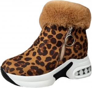 Женские зимние ботинки на массивной подошве с плюшевой меховой подкладкой, теплые кроссовки, замшевые, на танкетке, с круглым носком, противоскользящие, для прогулок на улице Generic, Yellow