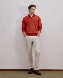 Мужские брюки с пятью карманами, спортивного стиля, обычного кроя, из хлопка с эластаном Dustin, бежевый