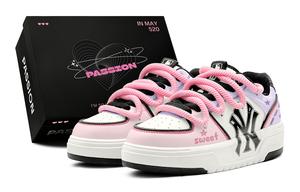 MLB Чанки лайнер антискользящие износостойкие лоу-топ скейтбордские кроссовки унисекс розовые - розовый, цвет Pink