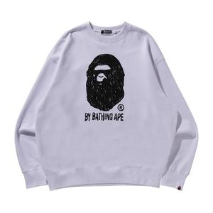 Свитер BAPE Hand Draw Ape Head Crewneck, White