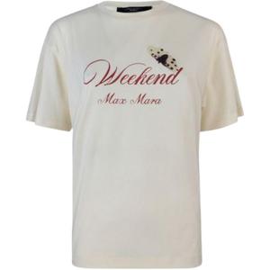 Футболка Weekend Max Mara с принтом логотипа WEEKEND MaxMara, бежевый