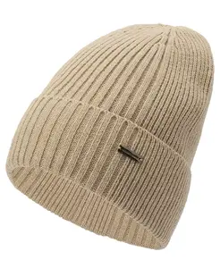 Мужская шапка с широкой резинкой и манжетой Michael Kors, загар/бежевый
