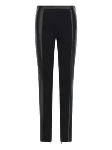 Леггинсы с кожаными вставками Roberto Cavalli, черный