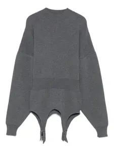 Пуловер с длинными рукавами и воротником-стойкой Jean Paul Gaultier, серый