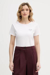 Хлопковая футболка c elove 1 BOSS Orange, белый