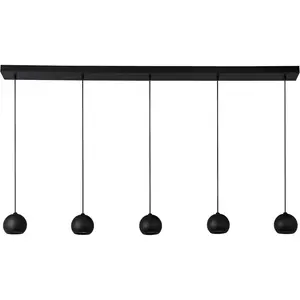 Подвесной светильник Подвесной светильник Eindhoven, 5-ламповый GU10 1 шт. Минималистичная атмосфера Searchlight, песочно-черный