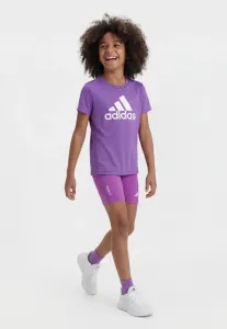 Леггинсы techfit детские спортивные шорты унисекс Adidas Performance, Active Purple/White
