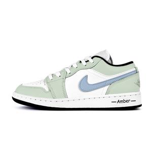 Баскетбольные кроссовки Air 1 LOW с амортизацией, износостойкие, низкие, для детей и подростков Jordan, зеленый