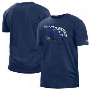 Мужская темно-синяя футболка Tennessee Titans 2022 Sideline Ink Dye New Era