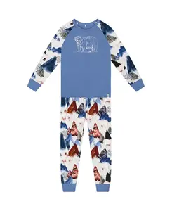 Детский пижамный комплект из двух частей из органического хлопка для малышей. Deux Par Deux, синий