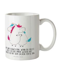 Детская кружка Обнимашки с единорогами с надписью белого цвета Mr. & Mrs. Panda