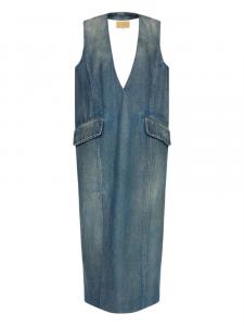 MM6 Maison Margiela платье миди, синий