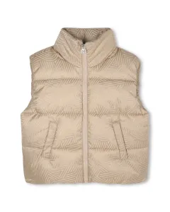 Пальто без рукавов для девочки DKNY, светло-коричневый