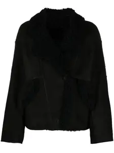 Куртка из овчины на пуговицах Salvatore Santoro, черный