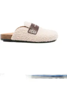 Мюли из овчины с кожаными деталями JW ANDERSON, нейтральный