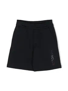 Шорты с нашивкой-логотипом Moncler Enfant, синий