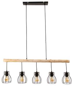 Подвесной светильник Marama, 100x13,6x140 см, натуральный/черный