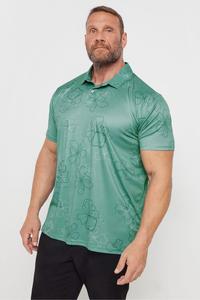 Рубашка поло для гольфа Badrhino Big & Tall, зеленый