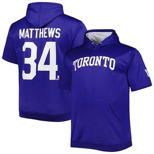 Толстовка с капюшоном мужская Fanatics Branded Auston Matthews Blue Toronto Maple Leafs Big & Tall Unbranded