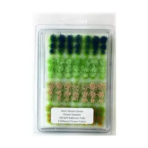Яркий зеленый - образец цветов, Short Self-Adhesive Tufts (4mm)