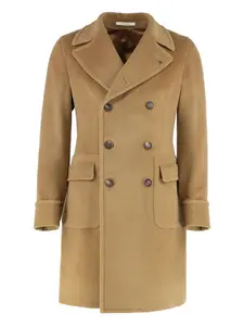 Двубортное пальто с карманами Tagliatore, коричневый