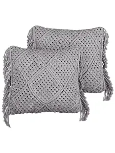 Декоративная подушка Beliani 2er Set Deko BESHAM, серый