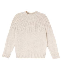 Свитер из шерстяной смеси с косой вязкой Cozmo, Stone