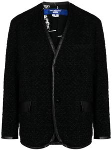 Junya Watanabe MAN однобортный пиджак с V-образным вырезом, черный