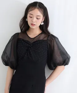 Платье с ленточным узором и стразами, вечернее платье, свадебное платье Pourvous, цвет Black