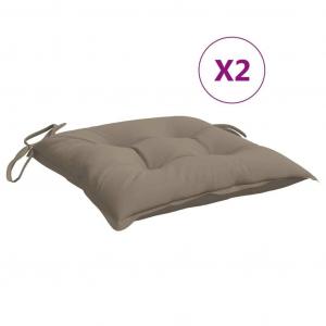 Подушки-поддоны vidaXL 2 шт. Taupe 50x50x7 см. Ткань Оксфорд., серо-коричневый