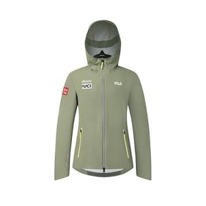 FILA Женская ветровка велосипедная водонепроницаемая ветрозащитная быстросохнущая, Hazy Turquoise Green