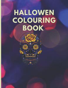 Halloween colouring book: LARGE PRINT 8.5x11 with blank pages (Independently published)