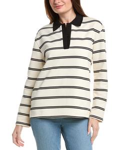 Рубашка-поло в полоску English Factory English Factory, белый