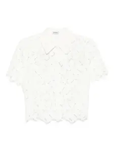 Кружевная рубашка с фестонами Simkhai, белый