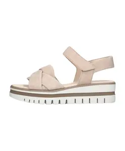 Плетеные босоножки с ремешком на щиколотке Gabor, бежевый