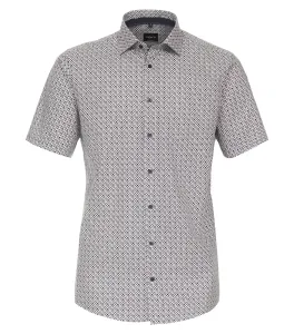 Деловая рубашка VENTI "Деловая рубашка VENTI с коротким рукавом с принтом", коричневый