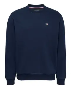 Мужская толстовка с круглым вырезом и логотипом-флажком Tommy Jeans, темно-синий