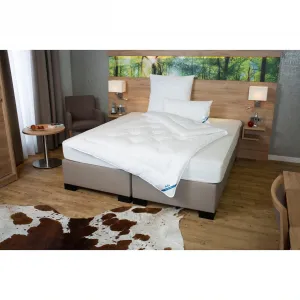 Одеяло из микрофибры Beco + подушка из микрофибры «Royal Soft Duo», пододеяльник с подушкой, 135х200 см, лето или зима, белый