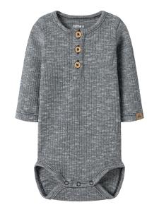 NAME IT Комбинезон/боди в крапчатом сером цвете