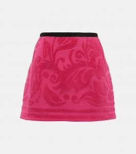 Мини-юбка из жаккардового хлопка Marine Serre, Fuchsia Jacquard