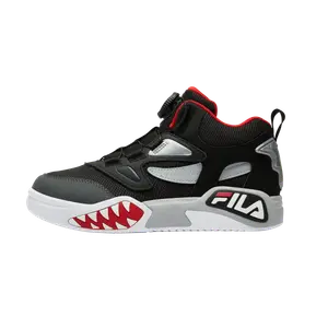 Кроссовки для скейтбординга Heritage FHT с противоскользящей подошвой и износостойкими подошвами средней высоты для детей и подростков FILA KIDS, черный/серый